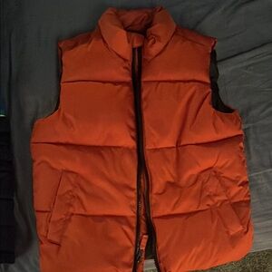 Boys Orange Puffer Vest